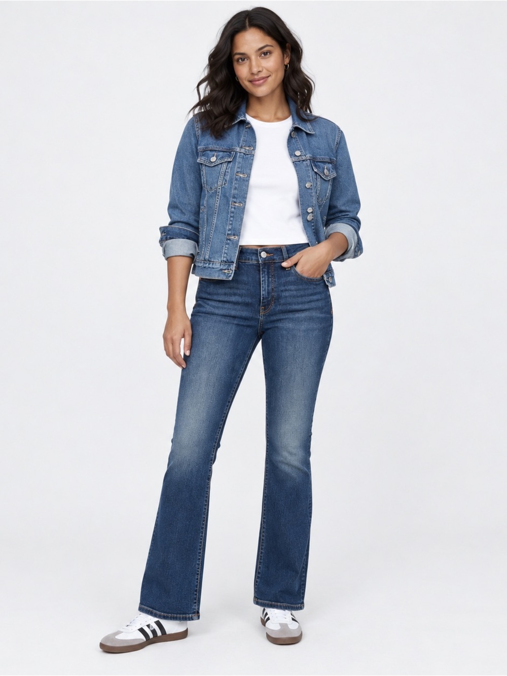 GAP Baby Boot Mini Bootcut Jeans Medium Wash Size 10 30R Stretch Denim